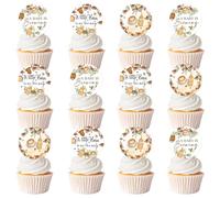 Coffee Baby Shower Decorations, 36Pcs A Baby is Brewing Cupcake Toppers A Little Bean Is On The Way Baby Shower Decoration Coffee Theme Cake Picks for Something Sweet is Brewing Party Supplies