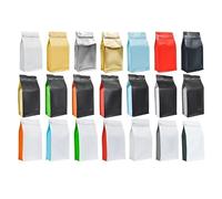 Coffee Bags With Valve 20Pcs Reusable Aluminum Foil 4oz 8oz 16oz 32oz Stand Up Seal For Candy Nuts Food Storage