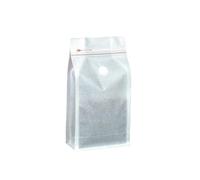 Coffee Bags with Valve 50Pcs 8OZ, 1/2lb White Cotton Paper Standing Coffee Beans Storage Bag Reusable Heat Seal Side Zipper Pouches Packaging Bags Resealable Bags Storage Bags