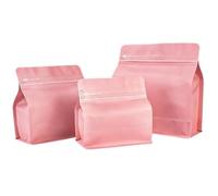 Coffee Bags with Valve, 50pcs Coffee Packaging Bags With Air-Vent 28silk Thickened Aluminum Foil Pouch For Nuts Tea Beans Food Sealed Storage Bag(White,500g)