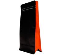 Coffee Bags with Valve(60pcs,8oz,0.5lb) Vented Coffee Beans Packaging Bags High Barrier Aluminumed Foil Flat Bottom Heat Sealed Side Zipper Resealable Storage Bag for Home or Business（Black+Orange）