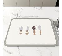 Coffee Bar Mat for Countertop, Coffee Maker Bar Service Counter Top Mat Multicolor Multiple Sizes(A1 Style,Width50*length60cm)