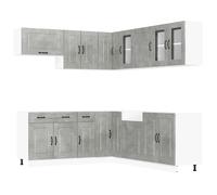 vidaXL 11 Piece Kitchen Cabinet Set Kalmar Old Wood Engineered Wood