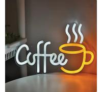Coffee Bar Sign Wall Decor,LED Coffee Neon Light up Signs for Coffee Station Decor,Coffee Decorations for Coffee Bar Kitchen Decor Accessories,with Dimmable Switch and Hanging Chain,5V USB Powered