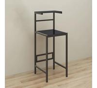 Coffee Bar Table, Kitchen Microwave & Mini Fridge Stand, Short Metal Stand for Compact Refrigerator with Storage, Small Appliance Platform Rack