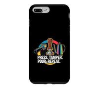 Coffee Barista Espresso Press Tamper Pour Repeat Case for iPhone 7 Plus/8 Plus