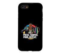 Coffee Barista Espresso Press Tamper Pour Repeat Case for iPhone SE (2020) / 7/8