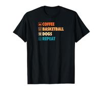Coffee Basketball Dogs Repeat Value Graphic T-Shirt