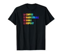 Coffee Basketball Dogs Repeat Value Graphic T-Shirt