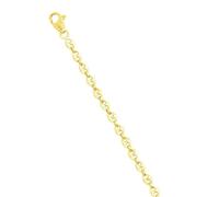 Coffee Bean Bracelet 18 Carat Solid Gold Yellow - Width 2.5 mm - Lucky One Bijoux, One Size, Gold