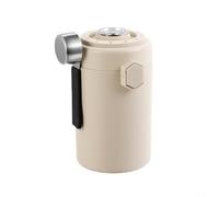 Coffee Bean Canister Featuring Vacuum Seal, Hygrometer for Humidity Monitoring, Stainless Steel Design, and Date Rotation Panel for Freshness Maintenance (White)
