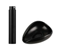 Coffee Bean Dosing Cup and RDT Spray Bottle Kit for Espresso Ceramic Ruffled Leaf Shaped Measuring Tray and Sprayer Set for Reducing Coffee Ground Static