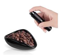Coffee Bean Dosing Cup and Spray Bottle Set, Ceramic Espresso Accessories, 8ml Static Reducing Sprayer, Barista Tools for Cafe and Home Use (Black)