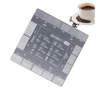 Coffee Bean Grind Measuring Rulers - Stainless Steel Precision Measuring Tool for Coffee Grind Size - Stainless Steel Grinders Brewing Tools Kitchen Gadgets for Household Professional Cafe Counters