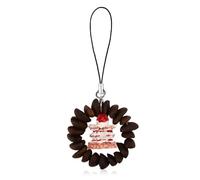 Coffee Bean Keychain Strap Bag Charm for Backpack Purse Dessert Coffee Lover Gifts for Women Barista Key Chains Lanyard Bread Cake Donut Afternoon-Tea Accessories Stuff for Coworkers, S