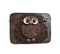 Coffee Bean Owl Laptop Sleeve for Women Men, 12 Inch Waterproof Laptop Bag Lightweight Notebook Computer Cover Bag