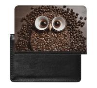 Coffee Bean Owl Passport Holder Cover Passport Cover Protector Essentials with Credit Card Slots Slim Travel Wallet Covers Documents Organizer Protector for Man&Women