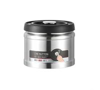 Coffee Bean Storage Jar, Stainless Steel Press-Down Vacuum Sealed Airtight Moisture-Proof Fresh Lock Coffee & Tea(Silver 1100ML)