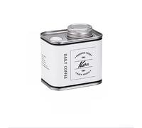 Coffee Bean Storage Tin Featuring -Way Degassing Valve And Robust Tinplate Construction Reliability(Kafes-White)