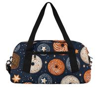 Coffee Beans Kids Duffle Bag Boys Girls Small Sport Dance Gym Bag for Overnight Travel Weekender Carry On, Donut Stars, 18.5"L x 9.4"W x 7.8"H