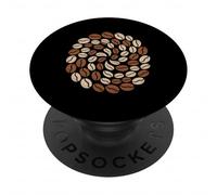 Coffee Beans Pattern For Caffeine Lovers Barista PopSockets Adhesive PopGrip