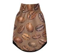 Coffee Beans Pattern Warm Dog Coat, Adjustable Durable Doggie Winter Jacket Reversible Cozy Puppy Cold Weather Apparel from Small to Large Breed
