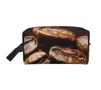 Coffee Beans Prints Makeup Bags for Women Girls Large Capacity Zipper Cosmetic Bag Travel Toiletry Bag Organizer with Handle