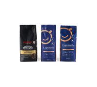 Coffee beans set Caprisette Classico Mokka x Caprisette Classico Barista x DeLonghi Kimbo Gourmet, 2.8 kg