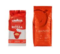 Coffee beans set Lavazza Qualita Rossa + Caprisette Belgique, 2 kg