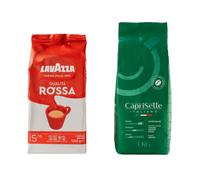 Coffee beans set Lavazza Qualita Rossa + Caprisette Italiano, 2 kg