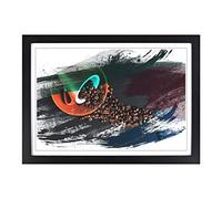 Coffee Beans V2 Framed Print | A2 Black Framed Wall Art | Ready to Hang | Modern Food Picture | Living Room Bedroom Lounge Office