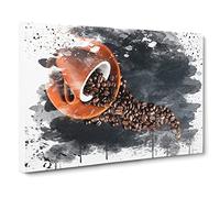 Coffee Beans V3 Canvas Print | Gallery Wrapped 30mm Frame Wall Art | 30x20 inches | Ready to Hang | Modern Still Life Picture | Living Room Bedroom Lounge Office