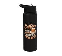 Coffee Because Monday Happens Every W unny Coffee Lover Stainless Steel Insulated Water Bottle