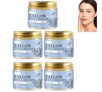 Coffee Beef Tallow Eye Cream for Dull Circles, Beef Tallow Eye Moisturizer, Nourishing and Soothing Dry Skin, Anti Aging Firming Hydrating Reduces Fine Lines & Bags, Lasting Moisturizing (5pcs)