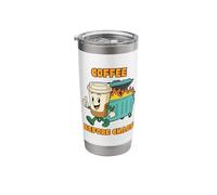 Coffee Before Chaos Funny Sarcastic Witty Caffeine Lover Stainless Steel Insulated Tumbler