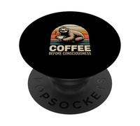 Coffee Before Consciousness Sloth PopSockets Adhesive PopGrip