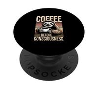 Coffee Before Consciousness Sloth PopSockets Adhesive PopGrip