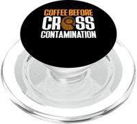 Coffee Before Cross Contamination Forensic Science PopSockets PopGrip for MagSafe