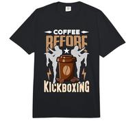Coffee Before Kickboxer Kickboxing Coffee Lover Kickboxer Comfort Colors Adult Heavyweight T-Shirt