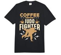 Coffee Before Martial Arts Judoka Coffee Lover Judo Fighter Comfort Colors Adult Heavyweight T-Shirt