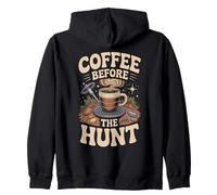 Coffee Before the Hunt Metal Detecting Zip Hoodie