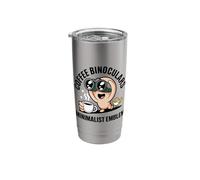 Coffee Binoculars Minimalist Emblem Mascot Funny Stainless Steel Insulated Tumbler