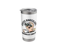 Coffee Binoculars Minimalist Emblem Mascot Funny Stainless Steel Insulated Tumbler