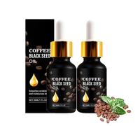 Coffee Black Seed Oil For Face & Skin, Moisturizing Essence With Coffee Bean Oil, Face Oil Infused With Coffees, Lightweight Face Oil For Dry Skin, Deeply Moisturizes For All Skin Types (2 PCS)