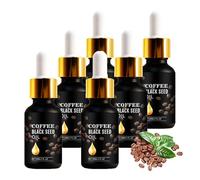 Coffee Black Seed Oil For Face & Skin, Moisturizing Essence With Coffee Bean Oil, Face Oil Infused With Coffees, Lightweight Face Oil For Dry Skin, Deeply Moisturizes For All Skin Types (6 PCS)