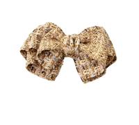 Coffee bow hairpin autumn and winter wool fabric headdress (khaki)