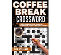 Coffee Break Crossword Puzzles Book for Adults and Seniors with Solutions