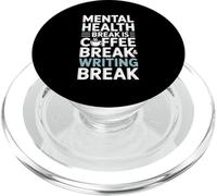 Coffee Break Writing Journaling Mental Health PopSockets PopGrip for MagSafe