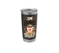Coffee Brewed Buzz Energy Art Stainless Steel Insulated Tumbler