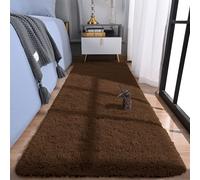 (Coffee Brown, 60 x 220cm (2ft x 7ft 3")_Runner) Thick Shaggy Non Slip Rugs Living Room Area Rugs Hallway Runner Round Rugs & Door Mats